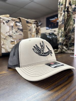 Antler Shed Trucker Hat - Khaki/Coffee