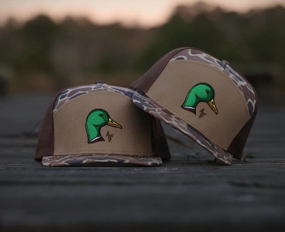 Mallard Head 7-Panel Trucker Hat - Duck Camo