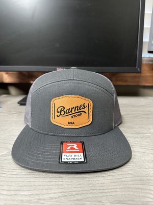 Leather Patch 7-Panel - Charcoal