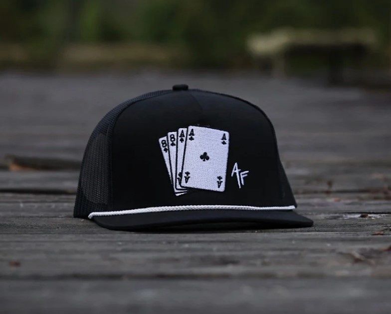 Dead Man`s Hand Trucker Hat - Black