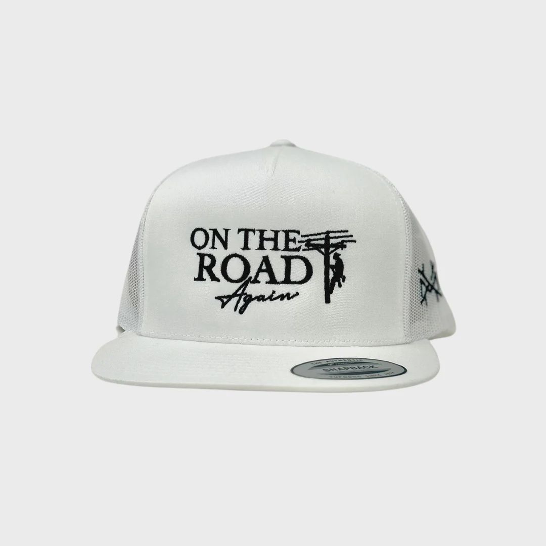 On The Road Again Trucker Hat - White