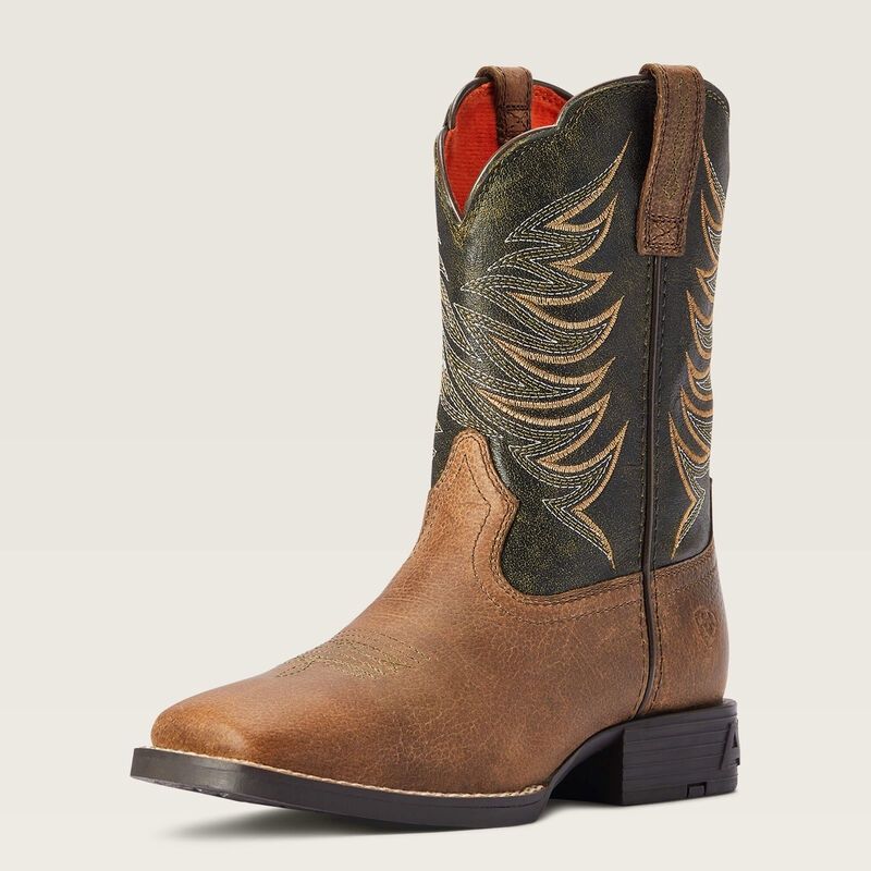 Youth Firecatcher Distressed Brown Western Boot