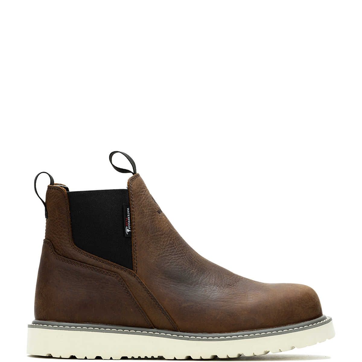 Men&#39;s 5&quot; Brown Trade Wedge WP Safety Toe Romeo Work Boot