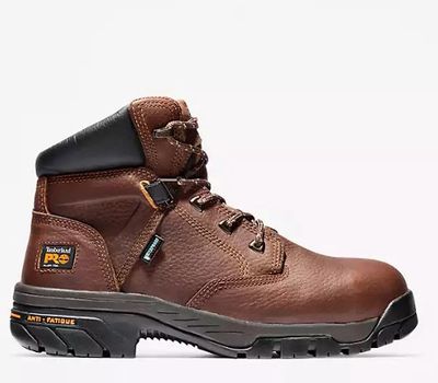 Mens 6&quot; Brown Helix Waterproof Alloy Toe Boot