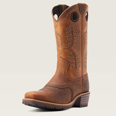Hybrid Roughstock Square Toe Cowboy Boot - Sorrell Crunch