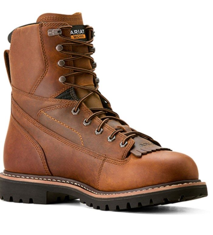 Longview Shock Shield 8&quot; Waterproof Boots - Copper Brown
