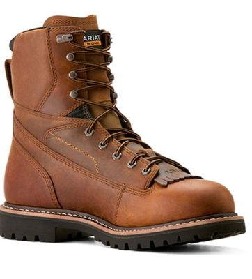 Longview Shock Shield 8&quot; Waterproof Boots - Copper Brown