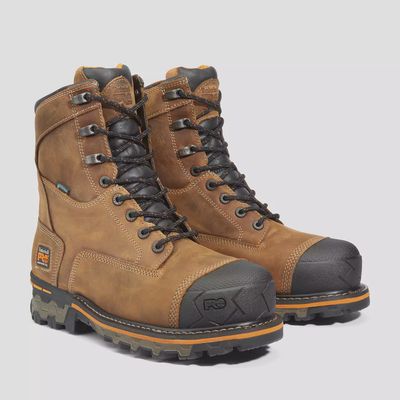 Men's 8" Distressed Brown Boondock Waterproof Composite Toe Boot