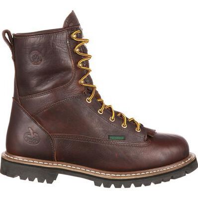 Waterproof Lace to Toe Low Heel Logger Work Boot