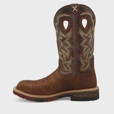 Safety Toe Tan &amp; Tan 12&quot; Western Work Boot