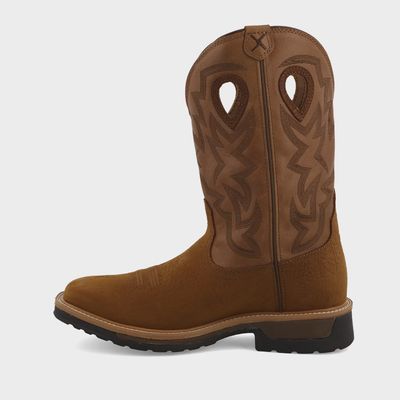 Composite Toe Dark Brown &amp; Tan 12" Western Work Boot