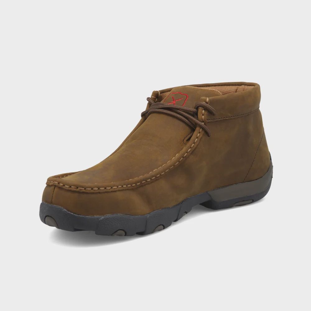 Chukka Driving Safety Toe Distressed Saddle Work Moc Shoe