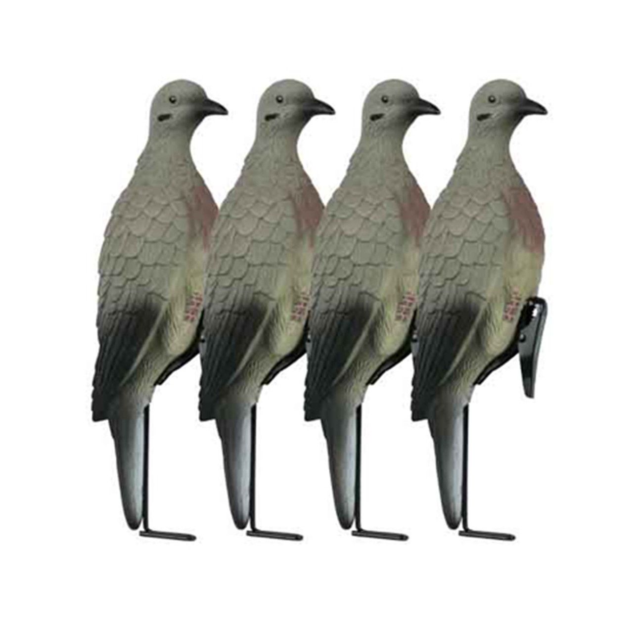 Clip On Dove Decoys - 4 Pack with Stakes