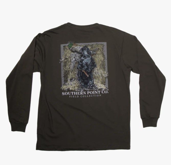 Overview Dog Scene LS Pocket Tee