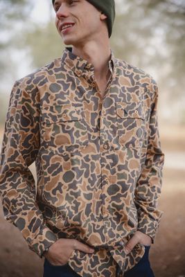 Camo LS Button Up