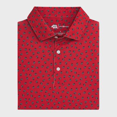 Vintage Bulldog Head Printed Performance Polo