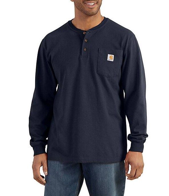 Men&#39;s Long Sleeve Henley T-Shirt