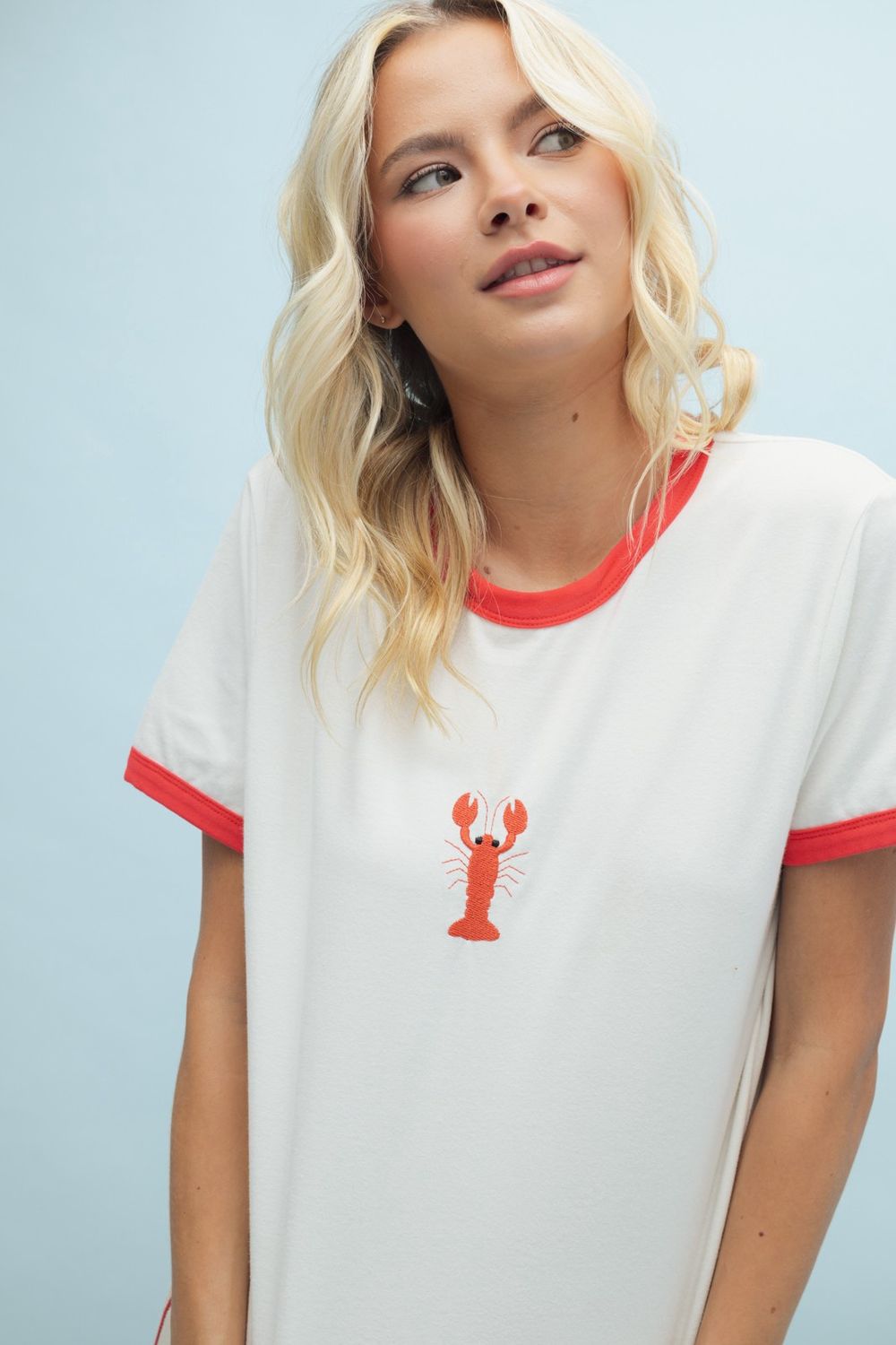 Lobster&#39;s Contrast Baby Short Sleeve Tee