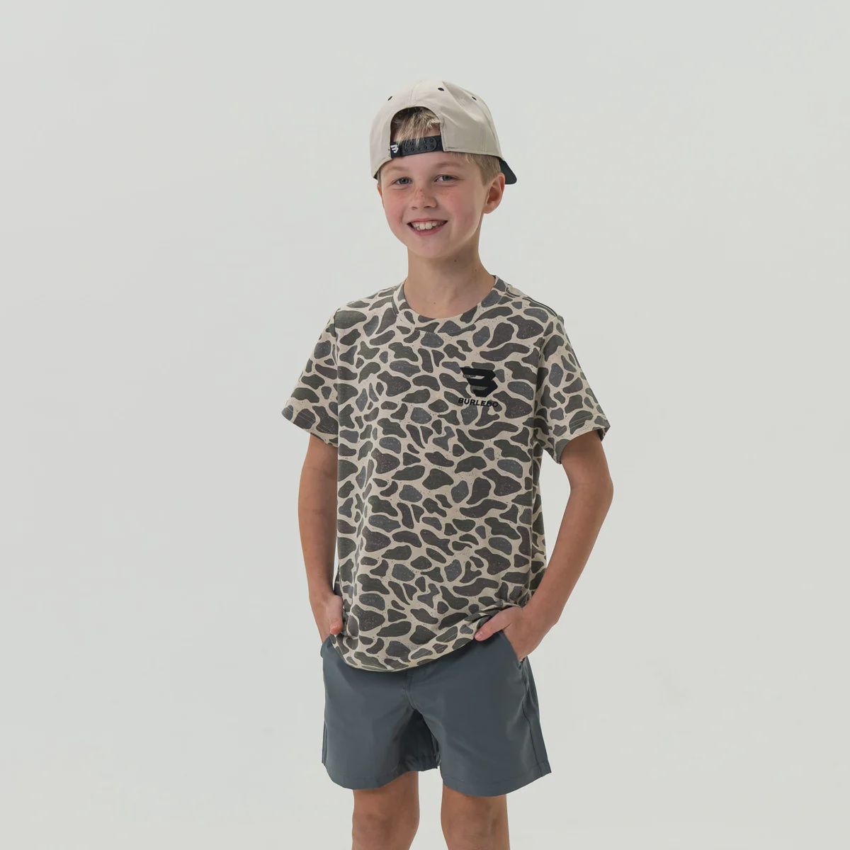 Youth Camo Short Sleeve Tee, Color: Classic Deer Camo, Size: XSML