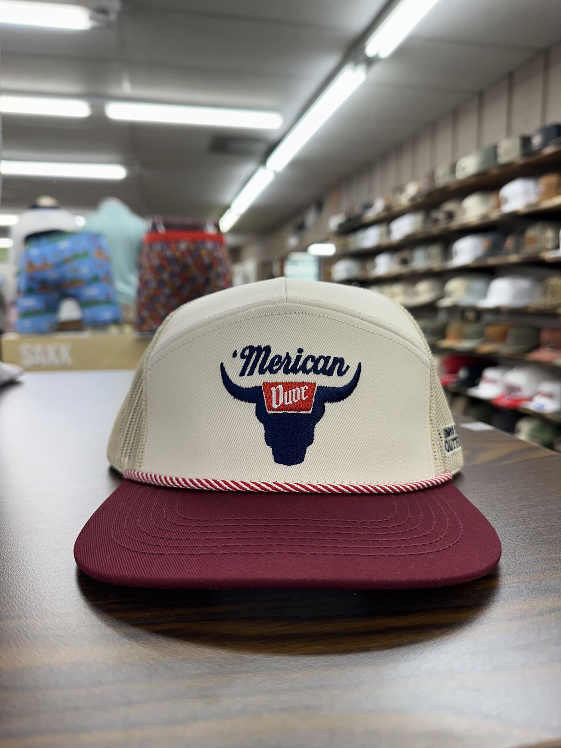 Embroidered Bull 7 Panel Hat