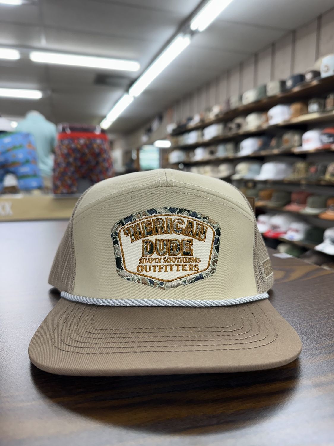 Dude Camo 7 Panel Hat