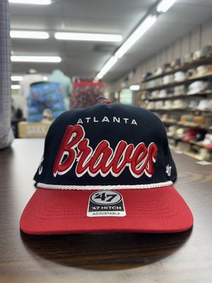 ATLANTA BRAVES NAVY DROP SHADOW ROPE 47 HITCH HAT
