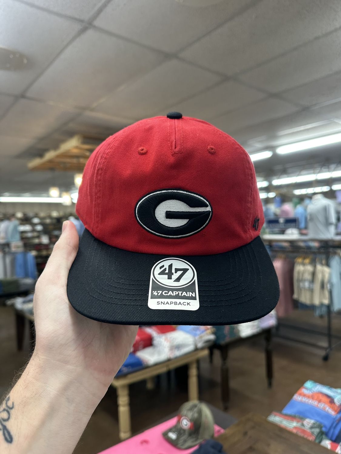 GEORGIA BULLDOGS RED BURNSIDE 47 CAPTAIN RF 47 CAPTAIN RF ALL HAT