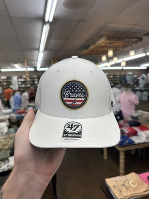 Atlanta Braves White Homage 47 Trucker Hat