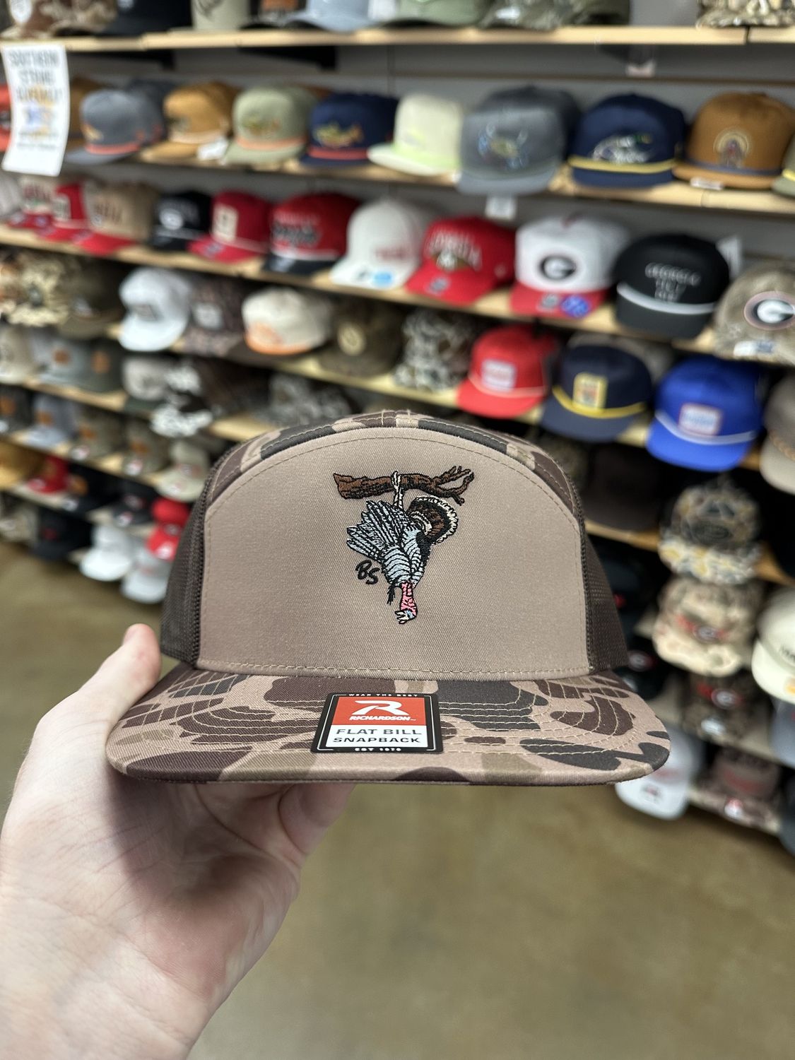 Hangin&#39; Tom 7 Panel Hat - Bark Duck Camo