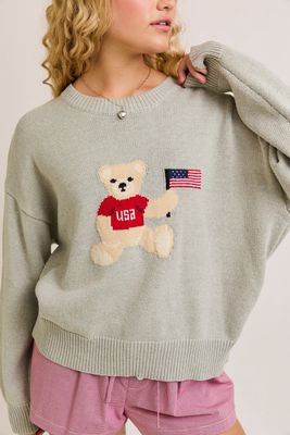 American Teddy Graphic Sweater