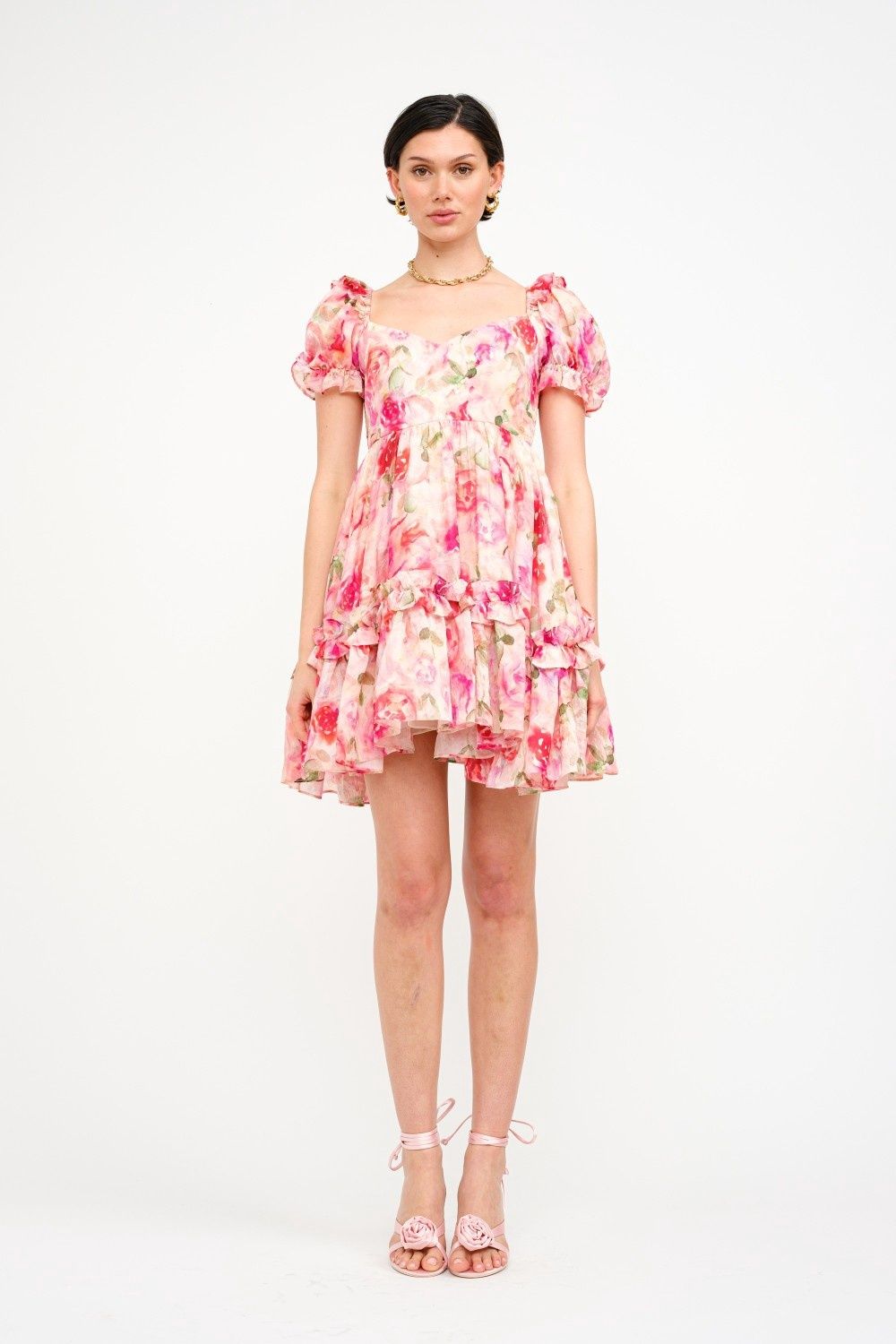 Rosie Ruffle Detail Mini Dress
