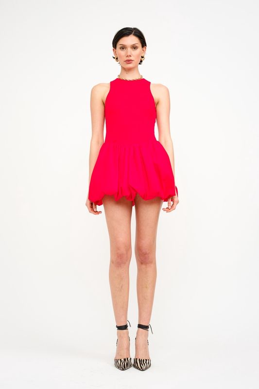 Hayden Bubble Hem Mini Dress