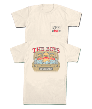 Back In Town SS Pocket Tee-Ivory