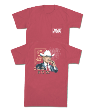 Cowboy Trump SS Pocket Tee-Crimson