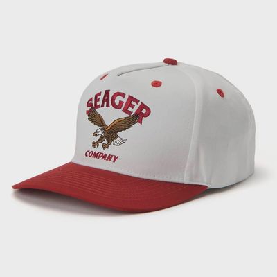 Bradley Snapback Hat - White/Red