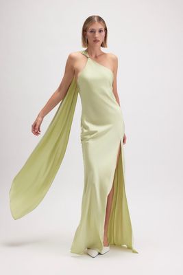 Ayse Satin Sleeveless Maxi Dress