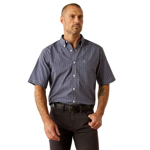 Men&#39;s Wrinkle Free Oaklee Short Sleeve Button Down Shirt