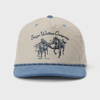 Los Rios Corduroy Hat - Cream/Blue