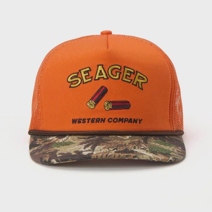 Gone Huntin&#39; Trucker Hat - Orange/Camo