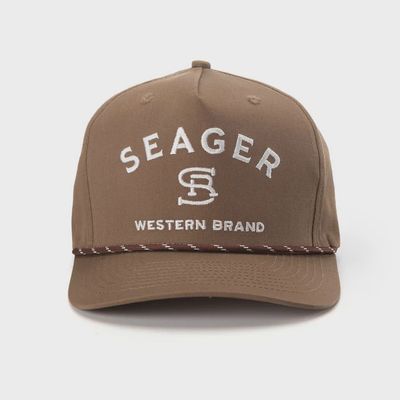 Branded Snapback Hat - Brown