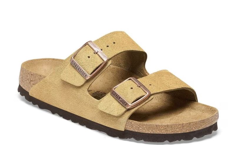 Arizona Suede Sandal - Sand/Latte Cream - Narrow