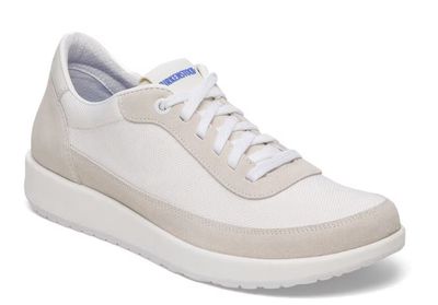 Honnef - Suede Leather Textile Sneaker  - White - Narrow