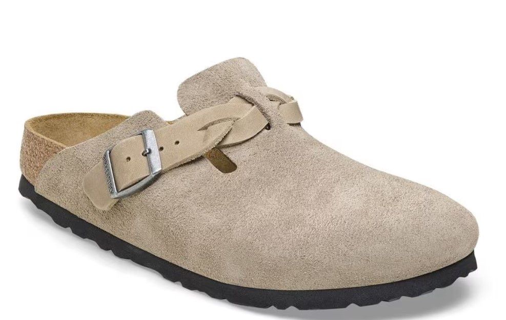 Boston Braid Suede Mule - Oiled Leather/Taupe - Narrow