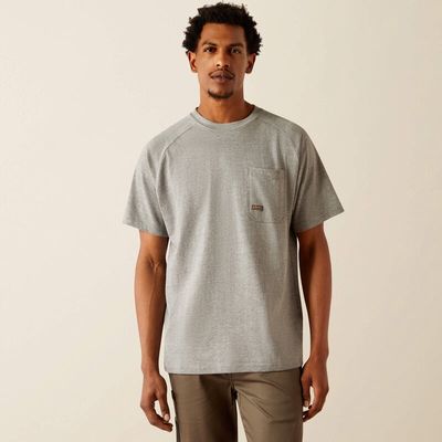 Men&#39;s Rebar Cotton Strong WorkHog SS Tee - Heather Grey