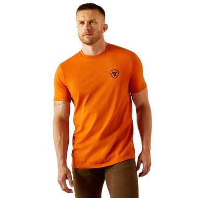 Men&#39;s Barb Sheild SS Tshirt - Rust