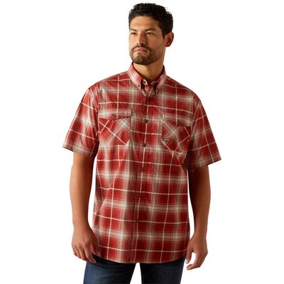 Rebar Made Tough DuraStretch SS Work Shirt - Chili Oil