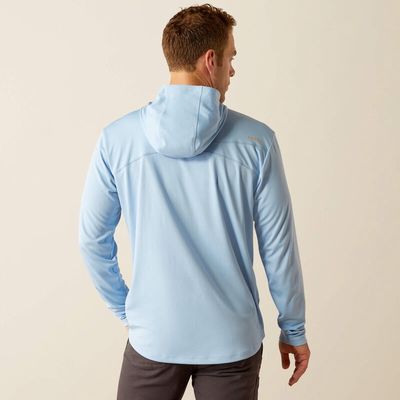 Rebar Sunblocker Hooded Tshirt - Placid Blue