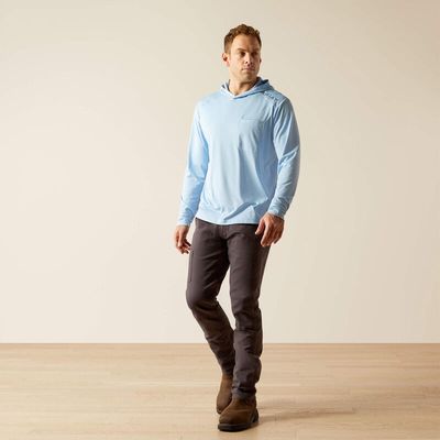 Rebar Sunblocker Hooded Tshirt - Placid Blue