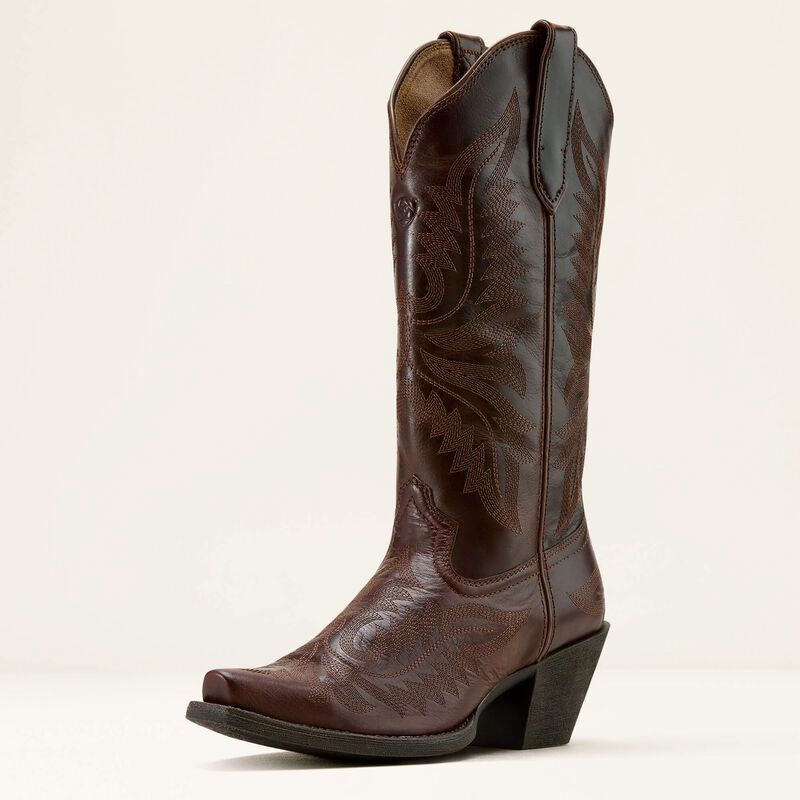 Women&#39;s Round Up Collins Western Boot - Mahogany