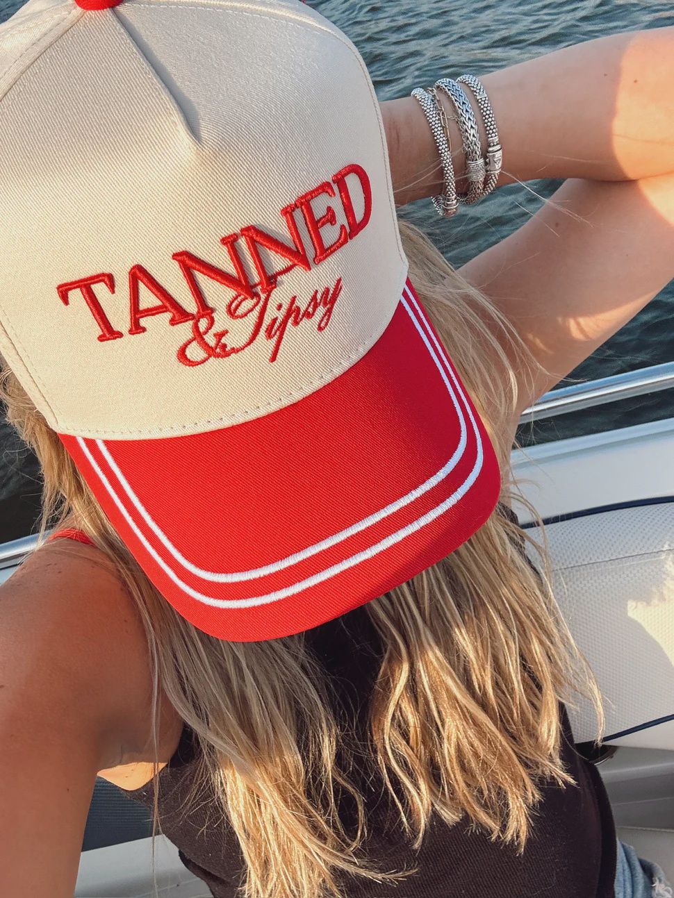 Tanned &amp; Tipsy Vintage Trucker Hat